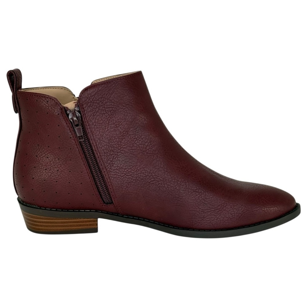 Journee Collection Ellis Wine Faux Leather Womens Shooties Size 8.5M - Picture 5 of 12